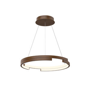 Anello Minor LED 19 inch Walnut Up Pendant Ceiling Light